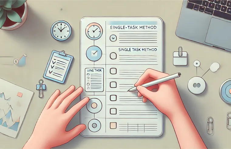 Enhancing Focus with the “Single-Tasking Method”: A Simple Strategy for Maximized Efficiency